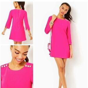 BNWT Lilly Pulitzer Vibrant Pink Mini Romper Dress size 12